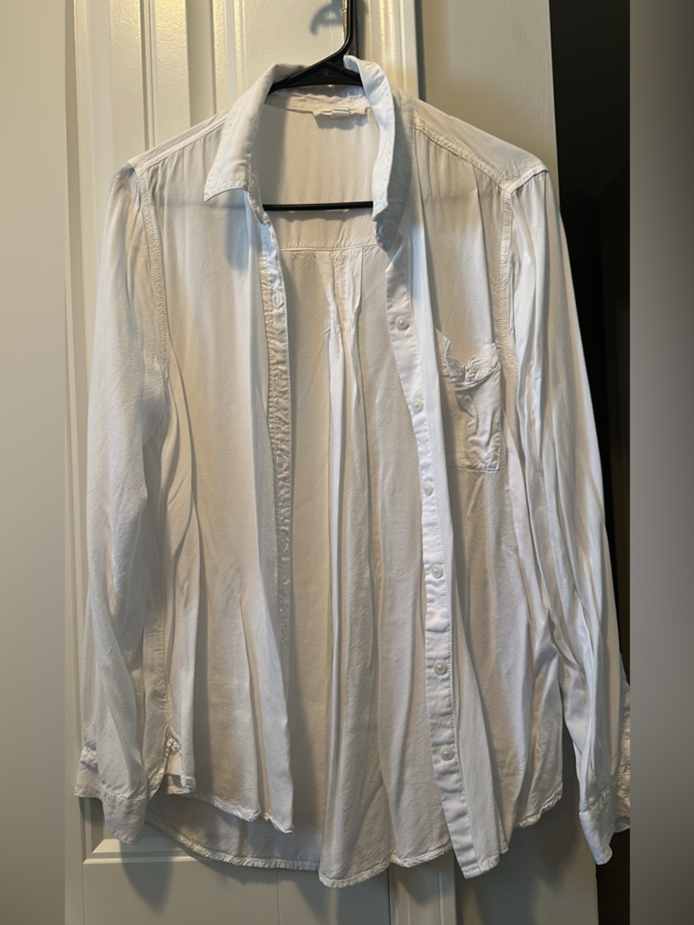 Women's White Button-Down Shirt - Classic Lightweight Poplin